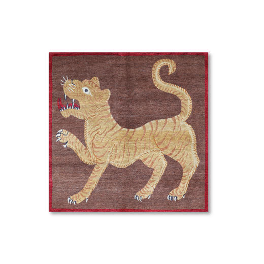 13款 【老虎主题】100%藏北羊毛手工藏毯 醍醐X喀瓦坚：智慧和无畏-西藏虎毯特展 ——[下单后手工定制] 商品图0