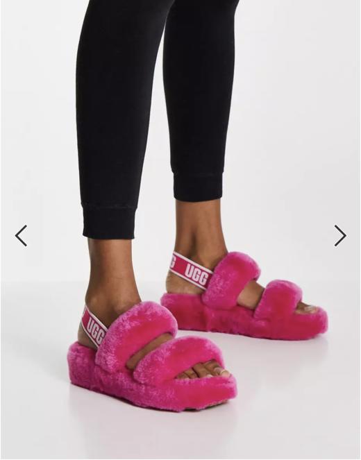 UGG oh yeah 欧耶毛毛鞋 莓果色 商品图0