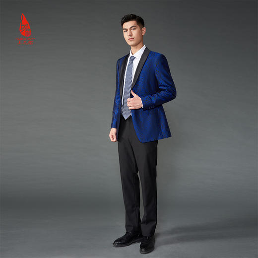 SAINTJOY/上久楷 真丝领带  粗斜纹蓝色 PZS21A11 商品图4