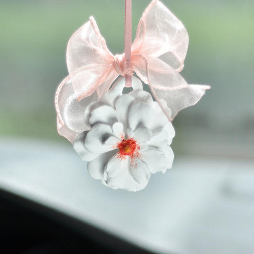 浪漫花车载挂件ins风花朵香水汽车香薰扩香石车挂韩系气质内装饰 商品图5