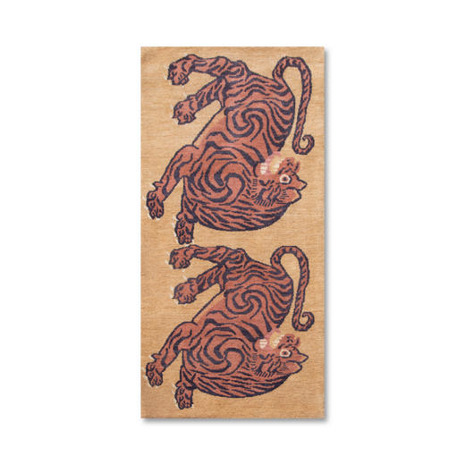 13款 【老虎主题】100%藏北羊毛手工藏毯 醍醐X喀瓦坚：智慧和无畏-西藏虎毯特展 ——[下单后手工定制] 商品图11