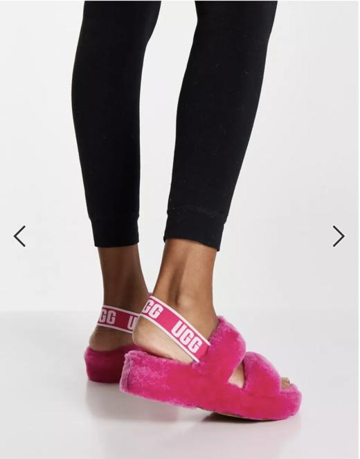 UGG oh yeah 欧耶毛毛鞋 莓果色 商品图2