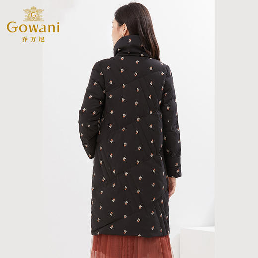 乔万尼新款羽绒服女中长款双面穿设计白鸭绒轻盈保暖EI4T660 商品图4