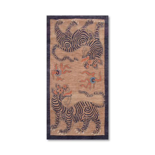 13款 【老虎主题】100%藏北羊毛手工藏毯 醍醐X喀瓦坚：智慧和无畏-西藏虎毯特展 ——[下单后手工定制] 商品图4