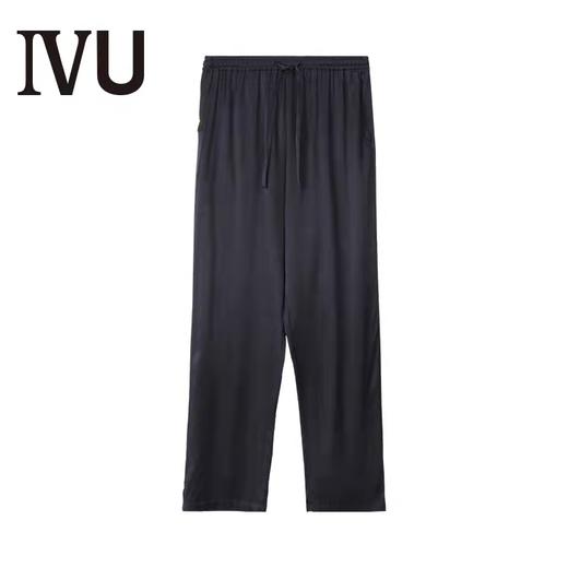 安莉芳IVU薄款真丝睡裤男士舒适可外穿系带家居长裤UL00021 商品图1