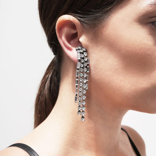 订购8周到｜HÉLÈNE ZUBELDIA-Crystal Waterfall-耳环［法国设计师］ 商品图0