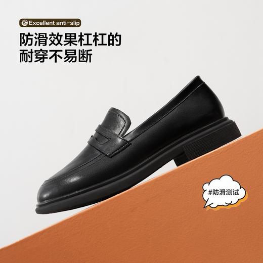 ZHR乐福鞋女2023秋季新款时尚百搭英伦风平底女鞋一脚蹬休闲单鞋 商品图5