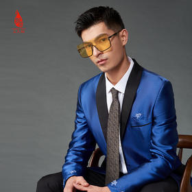 SAINTJOY/上久楷 宋锦领带 小龙纹 金色LD15602-7