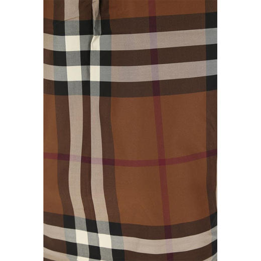 BURBERRY 博柏利 格纹裁片棉质宽松 T 恤衫 女士圆领短袖T恤 浅灰 8048925 A2142 商品图2