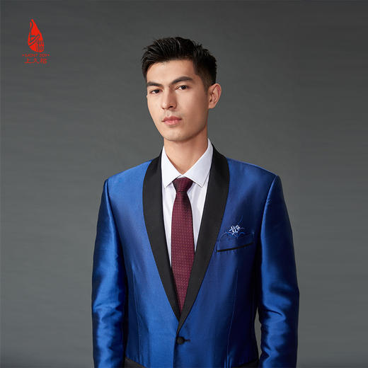 SAINTJOY/上久楷 宋锦领带 元宝纹 酒红色LD15602-8 商品图4