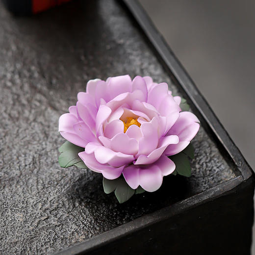 陶瓷富贵牡丹花居家线香插熏香座茶道茶盘摆件室内客厅装饰 商品图2