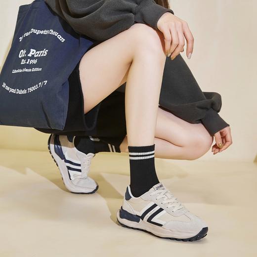 ZHR则则舒适女鞋 2022新款时尚圆头平底休闲鞋舒适百搭厚底运动鞋 商品图1