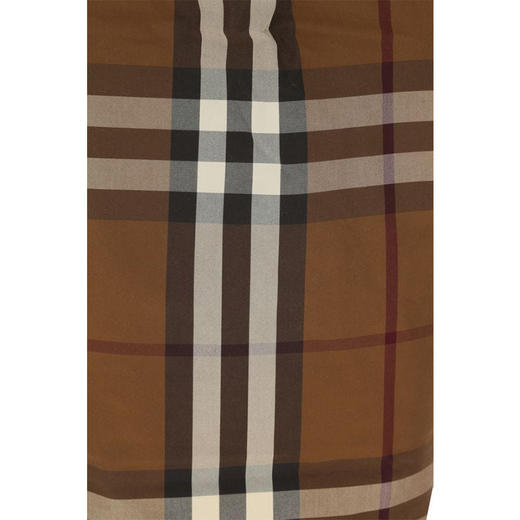 BURBERRY 博柏利 格纹裁片棉质宽松连帽衫 女士卫衣 浅灰 8048924 A2142 商品图2