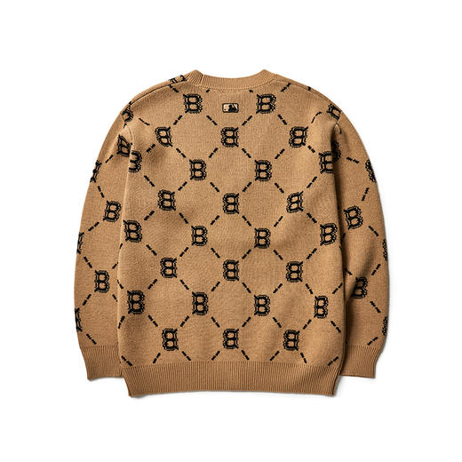 MLB男女针织衫复古老花棉羊毛开衫外套3AKTM0214 商品图4