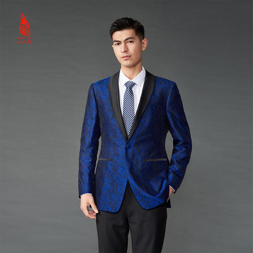 SAINTJOY/上久楷 真丝领带  粗斜纹蓝色 PZS21A11 商品图3