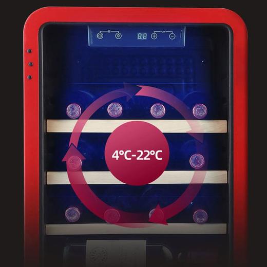 HCK哈士奇70CTC 复古红酒柜20瓶恒温嵌入式小型冰吧冷藏冰箱 商品图2