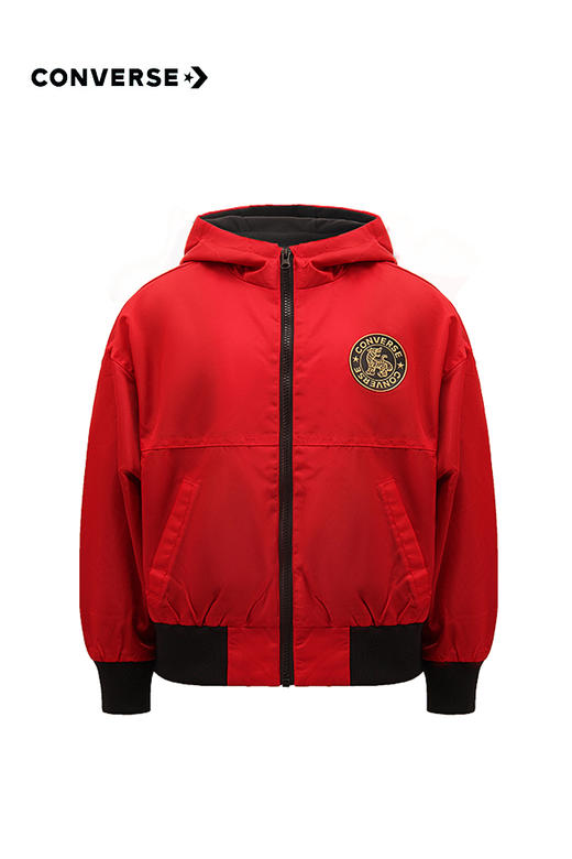 Converse匡威商场同款童衣童装春红色新年款连帽薄棉夹克外套CV2212185 商品图4