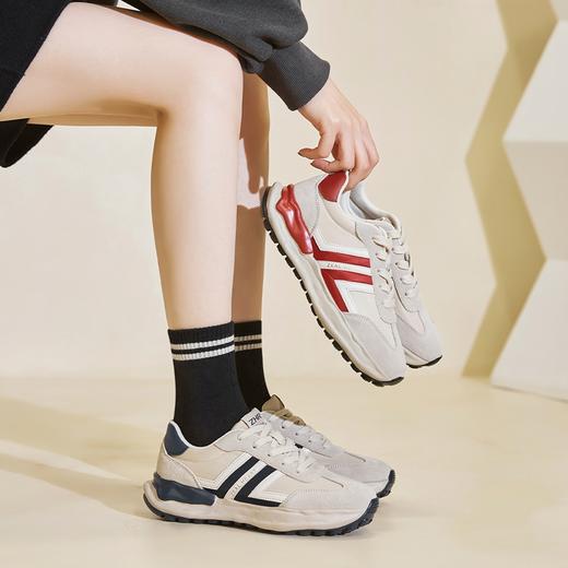 ZHR则则舒适女鞋 2022新款时尚圆头平底休闲鞋舒适百搭厚底运动鞋 商品图6