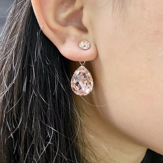 北京仓｜HÉLÈNE ZUBELDIA-Timeless-Drop 粉色 耳环［法国设计师］ 商品图3