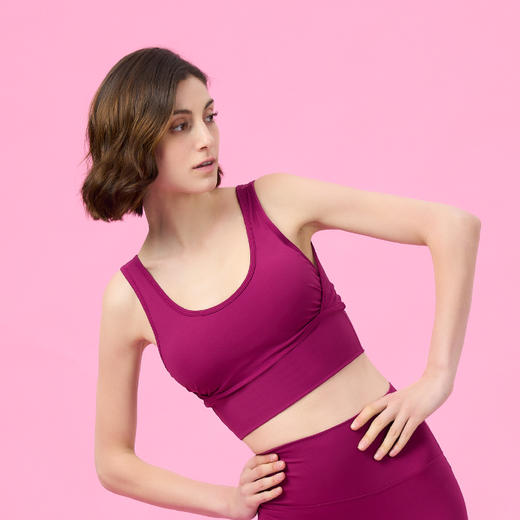 《福利款》哈瓦塔2022新款暴汗裸感3.0瑜伽服健身服跑步服舞蹈服锦纶春夏无袖套装H320102 商品图6