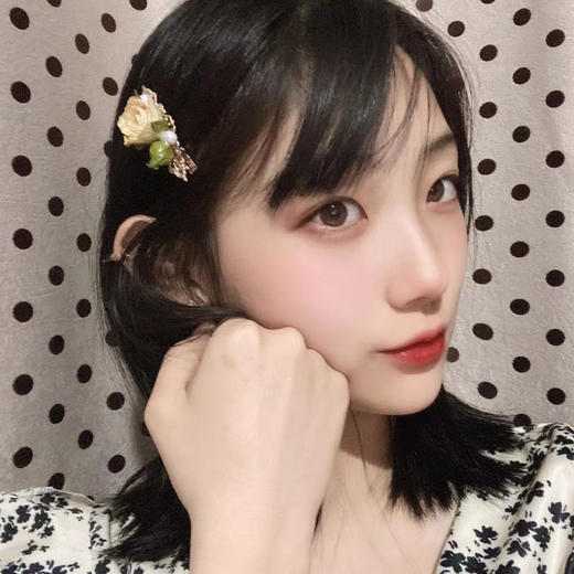 蔷薇少女 原创小众设计天然复古真花蔷薇发夹鸭嘴夹真花度假边夹 商品图4