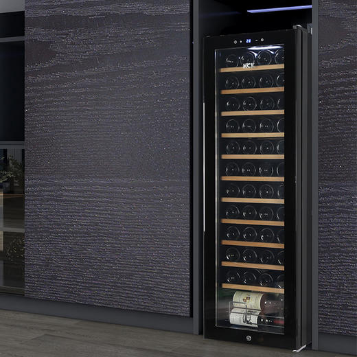 HCK哈士奇SC-140W红酒柜客厅办公室超薄嵌入式冷藏恒温48瓶风冷无霜 商品图3