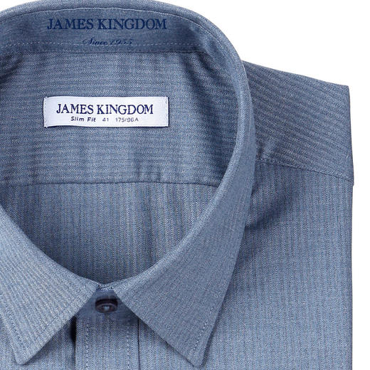 jameskingdom占姆士男士条纹长袖衬衫新品中青年男商务衬衣潮 商品图3