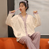 2022年新款睡衣女春秋款长袖薄款时尚简约开衫家居服秋季套装 商品缩略图11