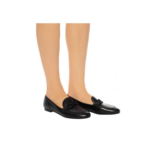 【二】FERRAGAMO 菲拉格慕 女士皮鞋 黑色 715302 商品图3