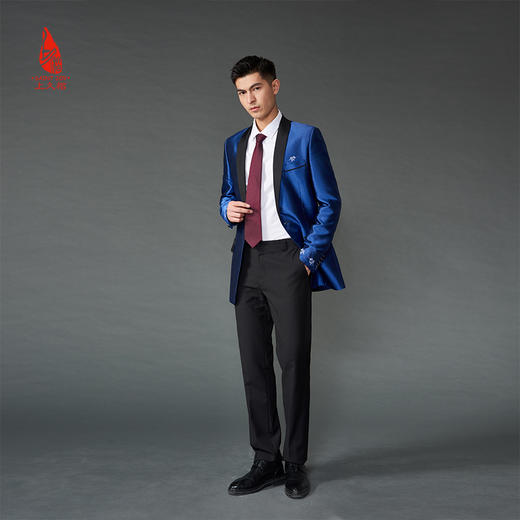 SAINTJOY/上久楷 宋锦领带 元宝纹 酒红色LD15602-8 商品图2