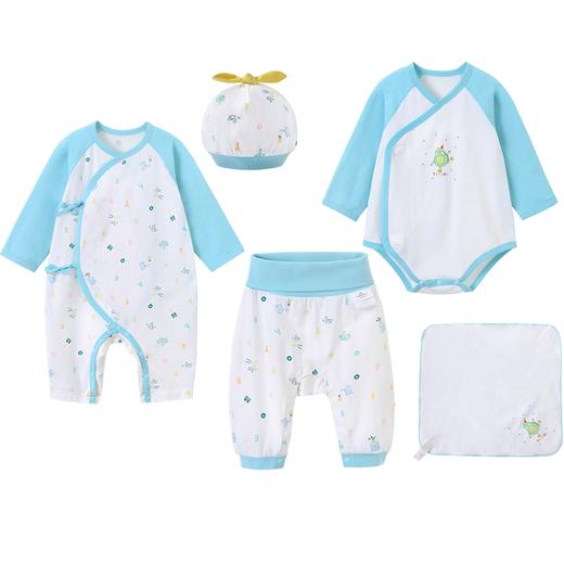 英氏童装礼盒初生婴儿哈衣帽子口水巾5件套装2022年YMLNJ02004A YMLNJ02003A 商品图4