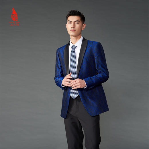 SAINTJOY/上久楷 真丝领带  粗斜纹蓝色 PZS21A11 商品图1