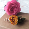 蔷薇少女 原创小众设计天然复古真花蔷薇发夹鸭嘴夹真花度假边夹 商品缩略图3