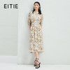 EITIE爱特爱夏新国风印花复古长裙款垂坠通勤显瘦气质连衣裙B2207910 商品缩略图0