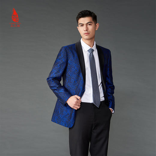 SAINTJOY/上久楷 真丝领带  粗斜纹蓝色 PZS21A11 商品图0