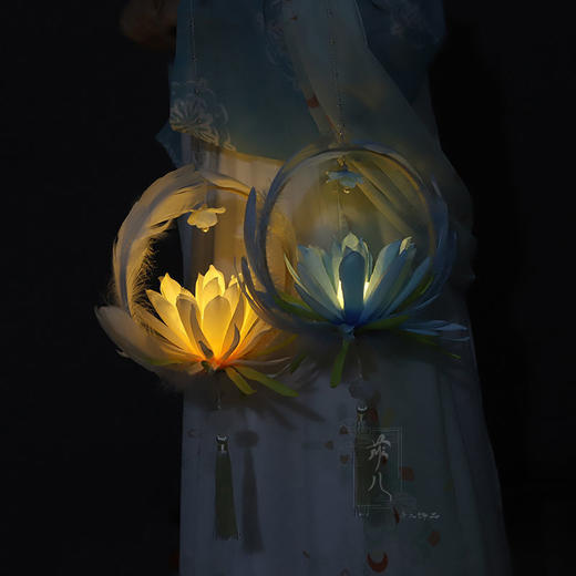 中秋节汉服昙花灯古风灯笼发光拍照道具手工手提古风荷花灯牡丹灯【2月17日发完】 商品图2