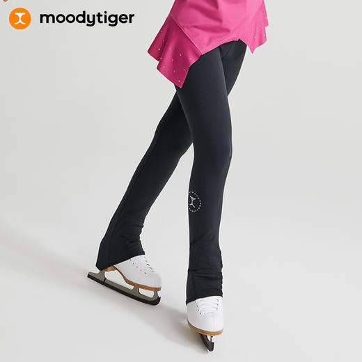 【22年春】moodytiger女童水晶滑冰裤2022新品学生护臀弹力训练专业溜冰裤 M21411402 商品图0