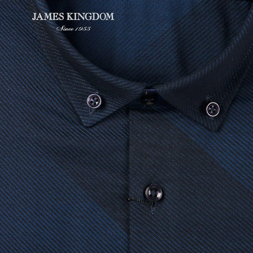 jameskingdom占姆士长袖衬衫中青年时尚商务混纺衬衣BA181M28641 商品图1