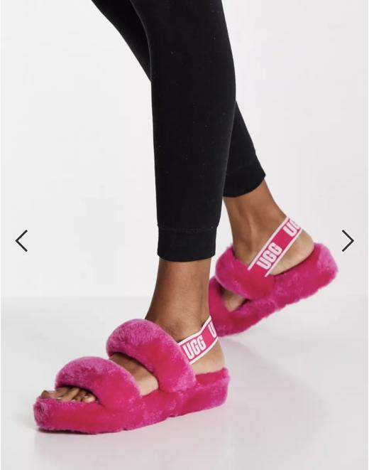 UGG oh yeah 欧耶毛毛鞋 莓果色 商品图3