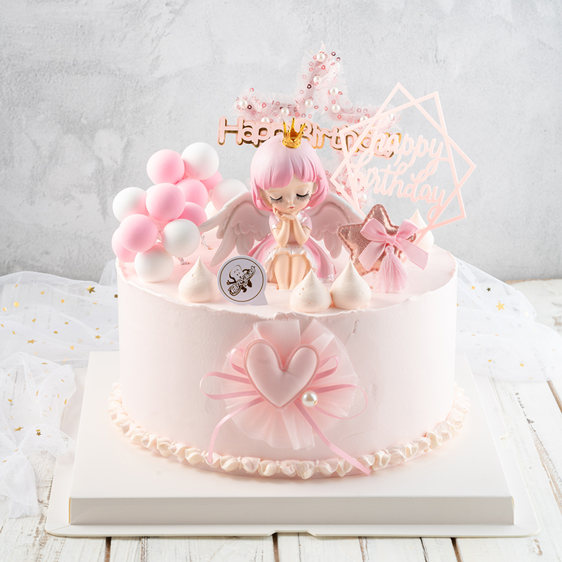 情景蛋糕 梦幻天使 牛奶奶油情景蛋糕 生日蛋糕 大理同城送
