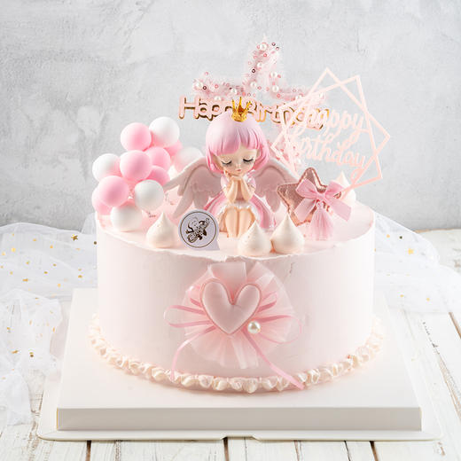 情景蛋糕 梦幻天使 牛奶奶油情景蛋糕 生日蛋糕 大理同城送 商品图0