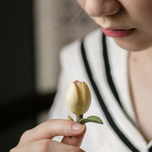 手工陶瓷香插晗笑花手捏陶瓷花茶道配件香插盘茶宠摆件线香插香座 商品图1