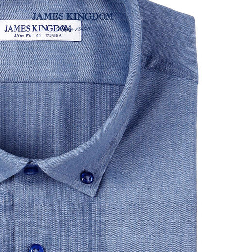 jameskingdom占姆士休闲舒适衬衫新品时尚格子衬衣中青年BA181M273 商品图3