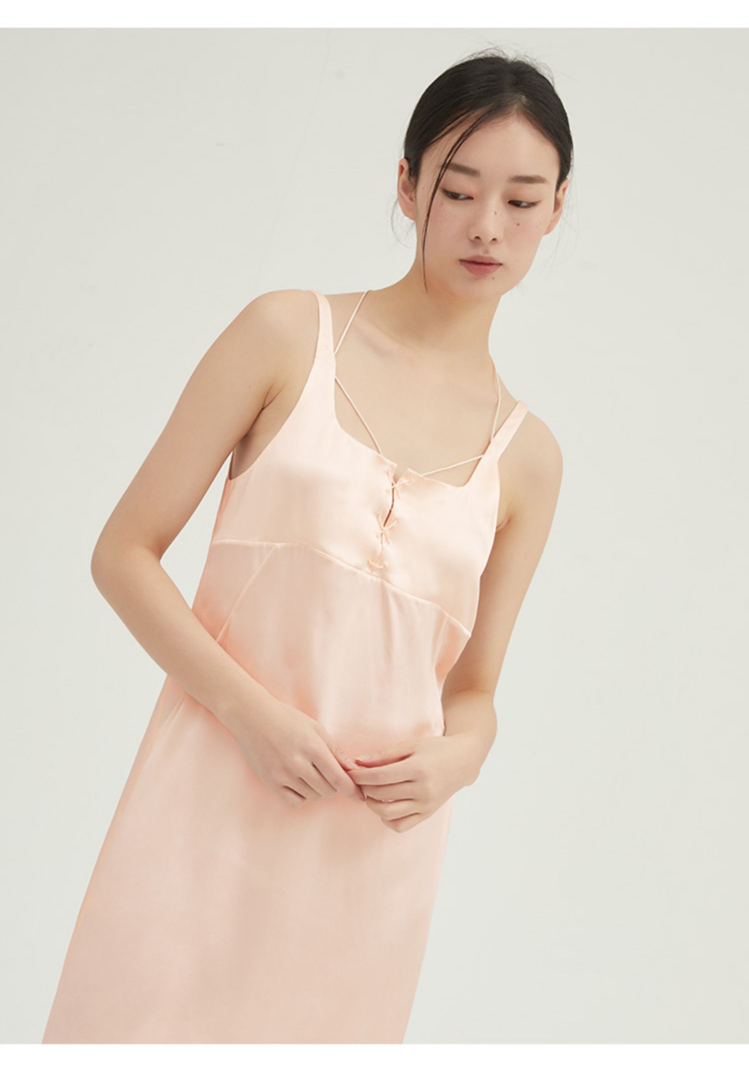 sangluo无感系真丝吊带睡裙性感美背桑蚕丝舒眠春夏睡衣家居服女