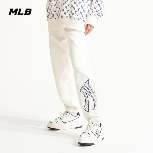 MLB男女裤子复古老花运动长裤宽松休闲情侣22春季新款3APTM0121 商品图0