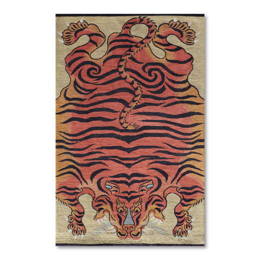 13款 【老虎主题】100%藏北羊毛手工藏毯 醍醐X喀瓦坚：智慧和无畏-西藏虎毯特展 ——[下单后手工定制] 商品图6