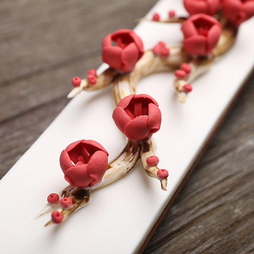 瓷陶源陶瓷莲花香插摆件家用室内香薰炉线香点插香器台座香道托盘 商品图2