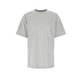 BURBERRY 博柏利 格纹裁片棉质宽松 T 恤衫 女士圆领短袖T恤 浅灰 8048925 A2142