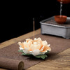 陶瓷富贵牡丹花居家线香插熏香座茶道茶盘摆件室内客厅装饰 商品缩略图8