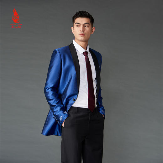 SAINTJOY/上久楷 宋锦领带 元宝纹 酒红色LD15602-8 商品图3